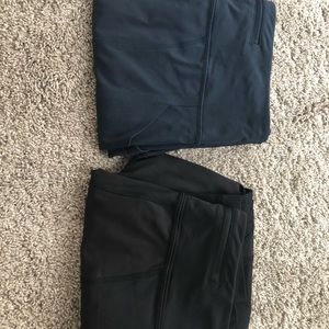 Lululemon pace rival crops, size 6